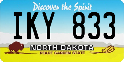 ND license plate IKY833