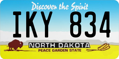 ND license plate IKY834