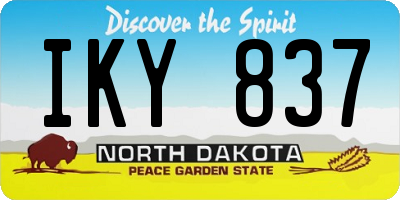 ND license plate IKY837