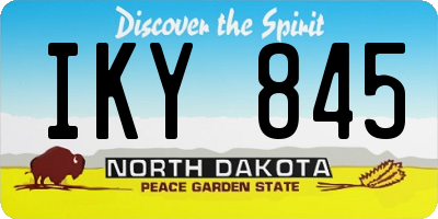ND license plate IKY845
