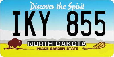 ND license plate IKY855