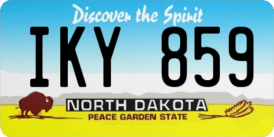 ND license plate IKY859