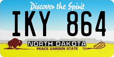 ND license plate IKY864
