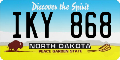 ND license plate IKY868