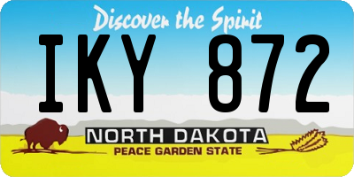 ND license plate IKY872