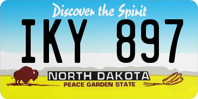 ND license plate IKY897