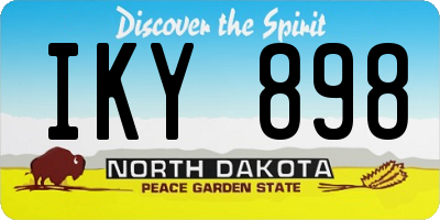 ND license plate IKY898