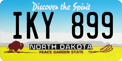 ND license plate IKY899