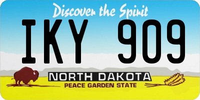 ND license plate IKY909