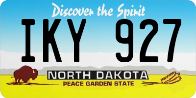 ND license plate IKY927