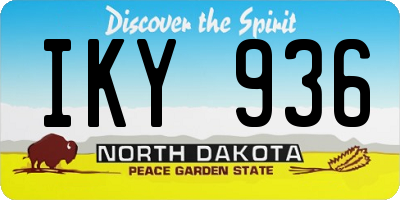 ND license plate IKY936