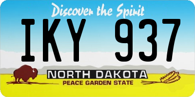 ND license plate IKY937