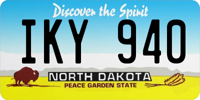 ND license plate IKY940