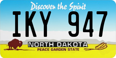ND license plate IKY947