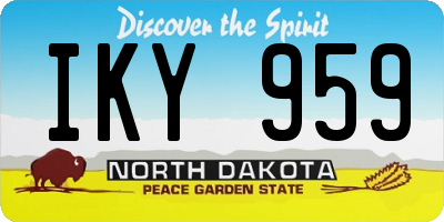 ND license plate IKY959