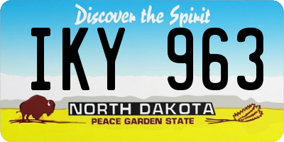ND license plate IKY963