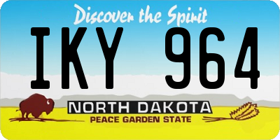 ND license plate IKY964