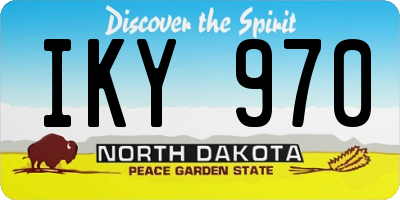 ND license plate IKY970