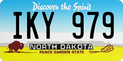 ND license plate IKY979
