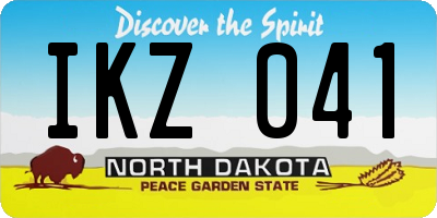 ND license plate IKZ041