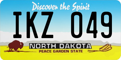 ND license plate IKZ049
