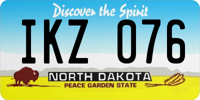 ND license plate IKZ076