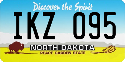 ND license plate IKZ095