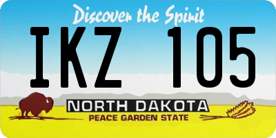 ND license plate IKZ105