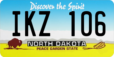ND license plate IKZ106