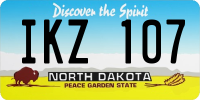 ND license plate IKZ107