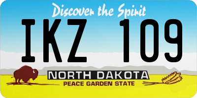ND license plate IKZ109