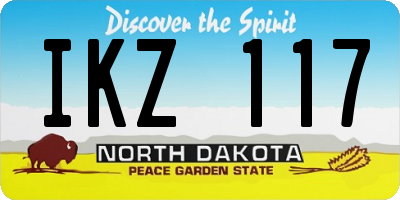 ND license plate IKZ117