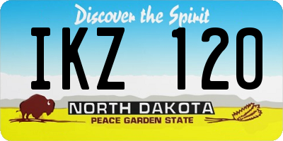 ND license plate IKZ120