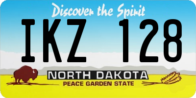 ND license plate IKZ128