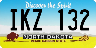 ND license plate IKZ132