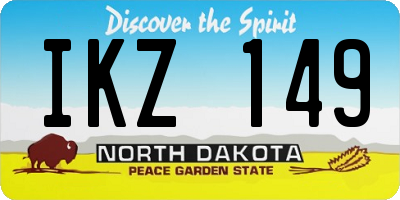 ND license plate IKZ149