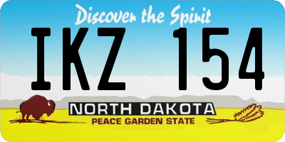 ND license plate IKZ154