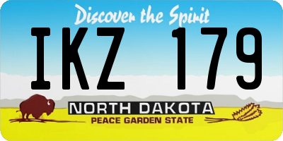 ND license plate IKZ179