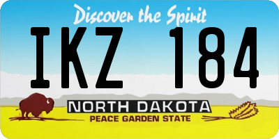 ND license plate IKZ184