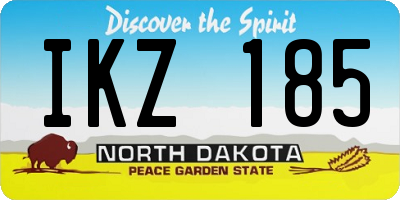 ND license plate IKZ185