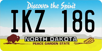 ND license plate IKZ186