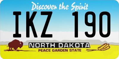 ND license plate IKZ190