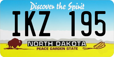 ND license plate IKZ195