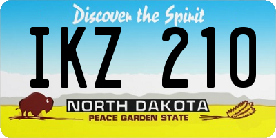 ND license plate IKZ210