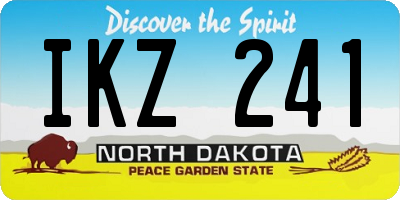 ND license plate IKZ241