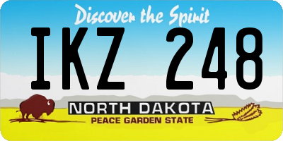 ND license plate IKZ248
