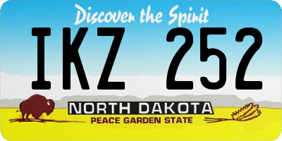ND license plate IKZ252