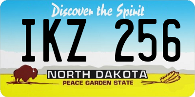ND license plate IKZ256