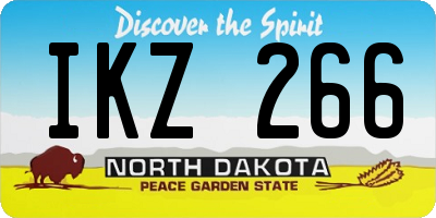 ND license plate IKZ266