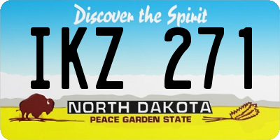 ND license plate IKZ271